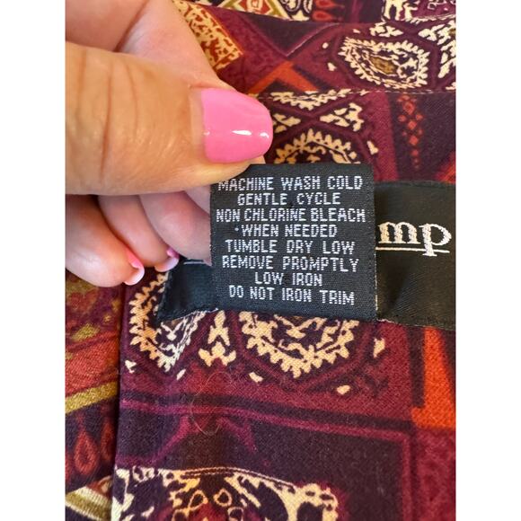 VTG Russell Kemp 90s Boho Tapestry Print Blouse 5X Art-to-Wear Eclectic Tunic - Picture 12 of 13